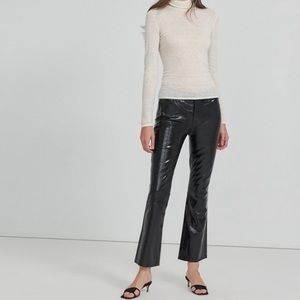 NWOT J Brand 100% Lamb Leather Patent Frankie High Rise Boot Pant Sz 28